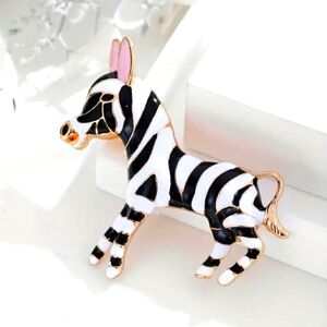 NEW ZEBRA PIN/ BROOCH